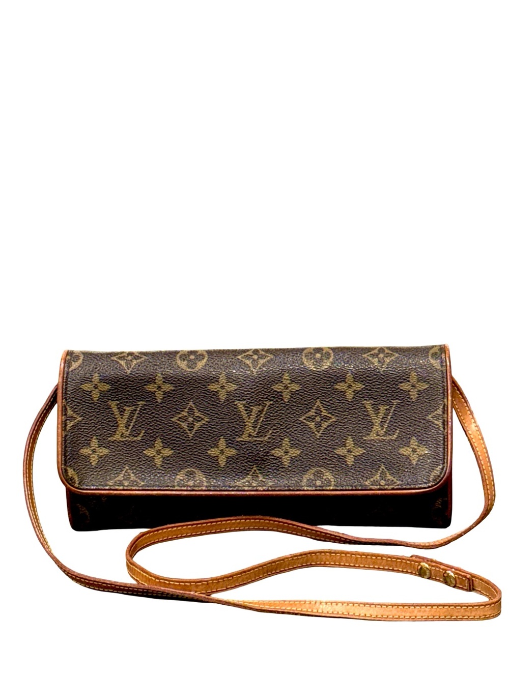 Authentic Louis Vuitton Pochette  Twin GM  Monogram Crossbody Clutch Bag Vintage